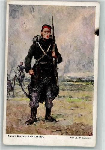sign. Wagemars Infanterist in Uniform WK I