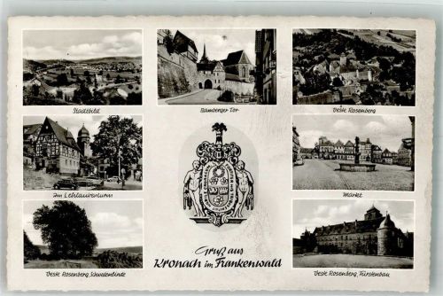 Kronach Bamberger Tor Veste Rosenberg Markt Schwedenlinde Fürstenbau Wappen Auto Lehlaubenturm