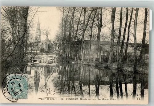 Vendome 1914 Briefmarke Bildseite Borda du Loir