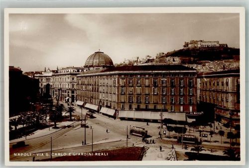 Napoli Via S. Carlo e Giardini Reali Straßenbahn Geschäft