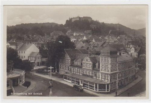 Blankenburg Blankenburg mit Schloß und Gebirgs Hotel ungelaufen Gut erhalten.