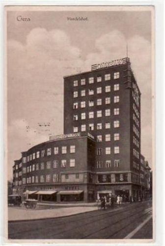 Gera Gera mit Handelshof gelaufen von 1931 kleiner Knick unten links, leichte Stempelspuren, sonst gut erhalten.