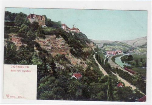 Dornburg Dornburg a.d. Saale mit Blick vom Vogtstein gelaufen von 1906. Ecken mit Albumabdrücken, sonst gut erhalten.