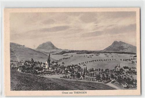 Künstlerkarte Thengen / Tengen. Gesamtansicht. Karte beschrieben Gute Erhaltung.