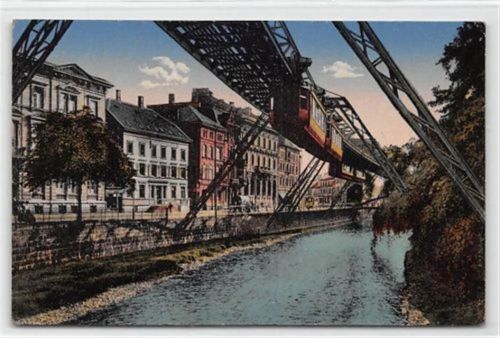 Barmen Wuppertal-Barmen. Schwebebahn am Neuerweg gelaufen. leichte Abschürfungen, kleiner Knick oben rechts und unten links, sonst gut erhalten