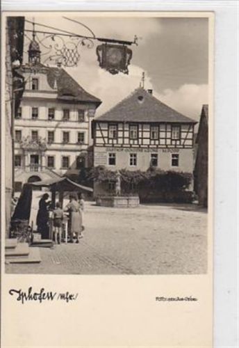 Iphofen mit Gasthof Goldene Krone. Ungelaufen. Sehr gute Erhaltung.