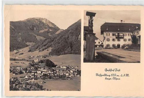 Ruhpolding. und Gasthof Post ungelaufen kleiner Knick oben links, sonst gut erhalten