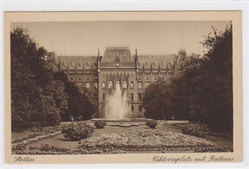Stettin Stettin / Szczecin. Viktoriaplatz Rathaus ungelaufen Sehr gut erhalten.