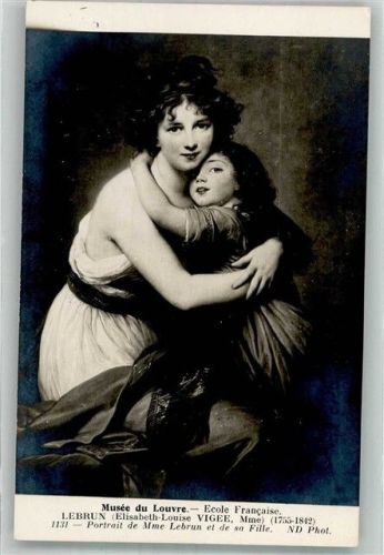 sign. Vigge Elisabeth Louise Bild v. Mme Lebrun u. Tochter Muttertag 1911 Künstlerkarte