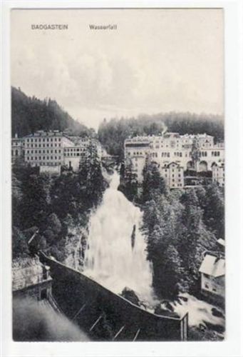 Badgastein mit Wasserfall gelaufen von 1913. Gute Erhaltung.