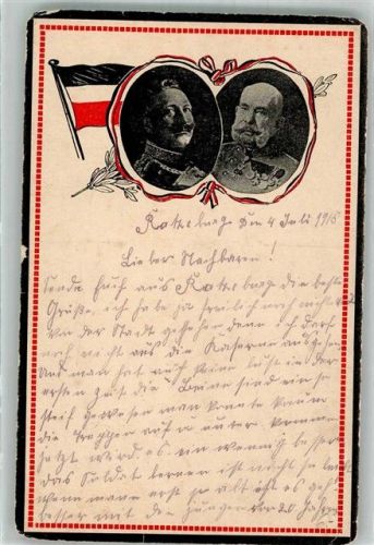 Kaiser Franz Josef Adel Kaiser Wilhelm II 1915 Gebrauchsspuren