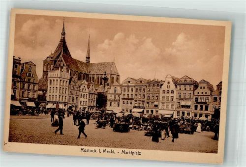 Rostock Marktplatz Marktszene