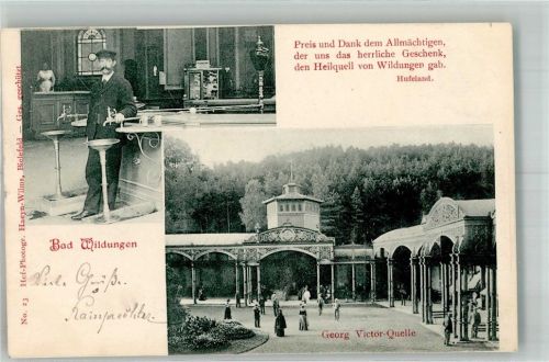 Bad Wildungen 1905 Adelskorrespondenz Georg-Victorquelle