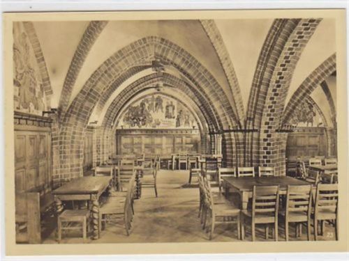 Breslau / Wroclaw. Echte Photographie Schweidnitzer Keller im Rathaus von Rudolf Jagusch, Breslau I. Malerei Prof. Albert Helm. In der Bucht ungelaufen Top Erhaltung.