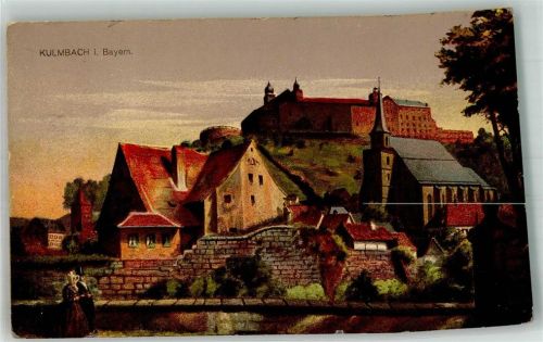 Kulmbach Schloss Mann Frau Hut Turm