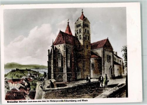 Breisach Breisacher Münster Eckartsberg nach altem Stich
