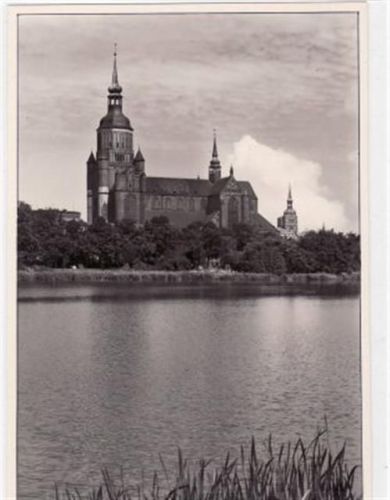 Stralsund Stralsund mit Marienkirche und Frankenteich ungelaufen Top Erhaltung.