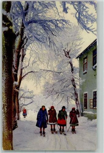 Schellerhau 4 Frauen auf Skiern