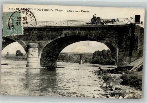 Saint-Amand-Montrond Les deux Ponts Briefmarke Bildseite