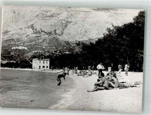 Makarska 1963 Schwimmbad Strand