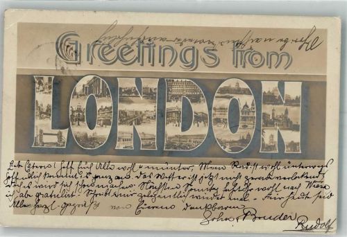 London 1905 Greeting from