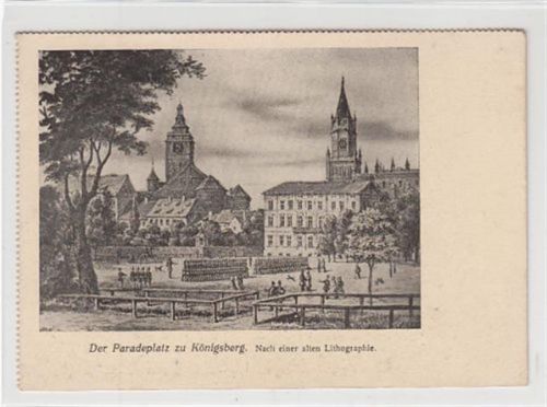 Königsberg / Kaliningrad. Paradeplatz nach einer Lithographie ungelaufen kleiner Knick an der rechten unteren Ecke , sonst gut erhalten