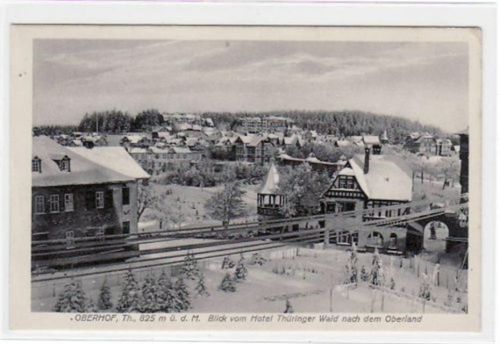 Oberhof Oberhof i. Thür. mit Blick vom Hotel Thüringer Wald nach dem Oberland ungelaufen Gute Erhaltung.
