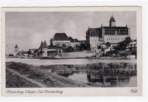 Marienburg Marienburg / Malbork mit Partie an der Marienburg ungelaufen Gute Erhaltung.