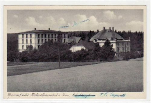 Teichwolframsdorf i. Thür. mit Erholungsheim. Feldpost, mit Stempel von 1943 kleiner Knick unten links und rechts, sonst gut erhalten.