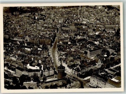 Nürnberg Fliegeraufnahme Blick auf die Altstadt Freigeg. d. R.L.M.