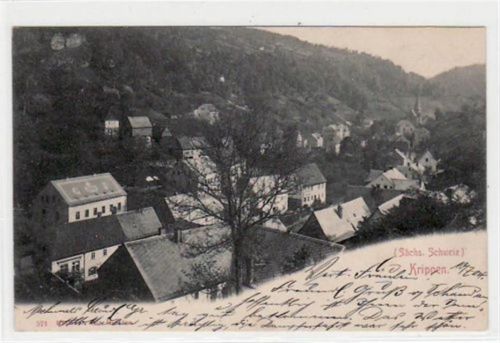 Krippen Krippen mit Gesamtansicht gelaufen von 1904. Gute Erhaltung.