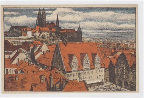 Panorama von Meissen ungelaufen Gute Erhaltung.