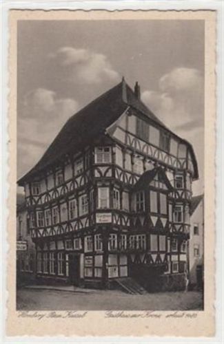Homberg Homberg, Bez. Kassel. Gasthaus zur Krone, erbaut 1480 ungelaufen Gute Erhaltung.