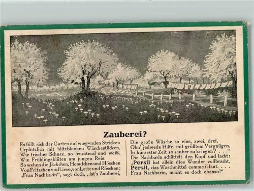1915 Persil Waschmittel Zauberei? Leuchtend weiß AK