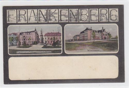 Frankenberg. Siegesdenkmal im Friedenspark Humboldtstrasse Kgl. Lehrerseminar ungelaufen Gute Erhaltung.