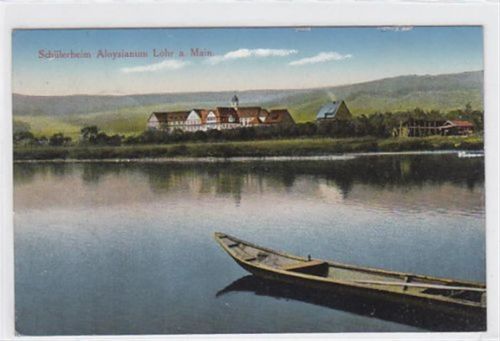 Lohr am Main. Schülerheim Aloysianum gelaufen als Feldpost am 20. Februar 1916. Obere Kante leicht beschädigt, sonst gut erhalten