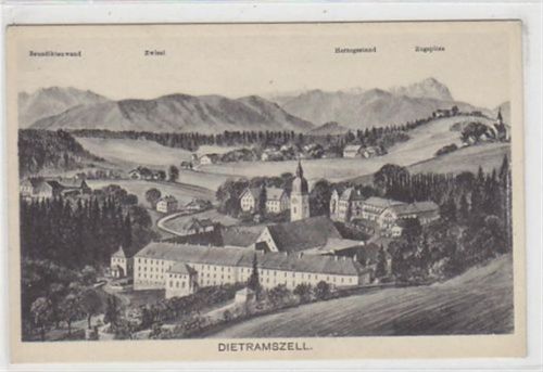 Dietramszell. Ansicht Kloster Gebirge. Verlag: Jos. Kaltenbach. Ungelaufen. Sehr gute Erhaltung.