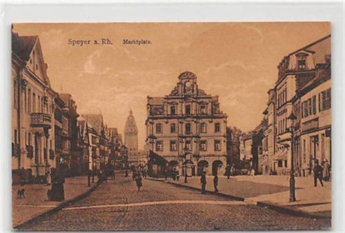 Speyer. Marktplatz ungelaufen Leicht bügig, sonst gut erhalten