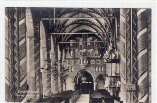 Bergen Bergen a. Rügen mit inneren der Kirche ungelaufen kleiner Knick unten rechts. Fleck vorne in der Mitte, sonst gut erhalten.