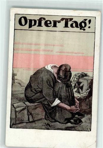 1917 Opertag Kriegsgräber Trauer Künstlerkarte