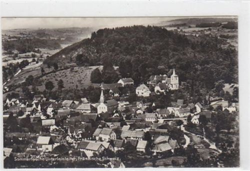 Sommerfrische Unterleinleiter / Fränkische Schweiz. Totalansicht gelaufen Eckbug oben rechts sonst gut erhalten