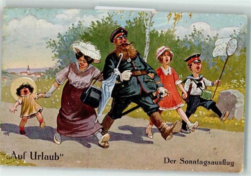 WK I Auf Urlaub - Sonntagsausflug AK