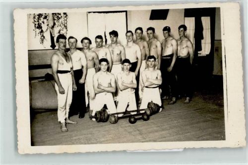 Gewichte Kraftsport 1930 Privatfoto AK