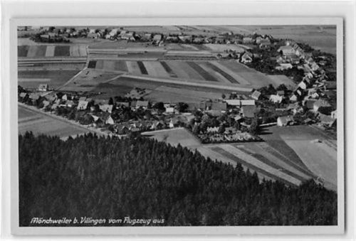 Mönchweiler bei Villingen vom Flugzeug aus ungelaufen Gute Erhaltung.