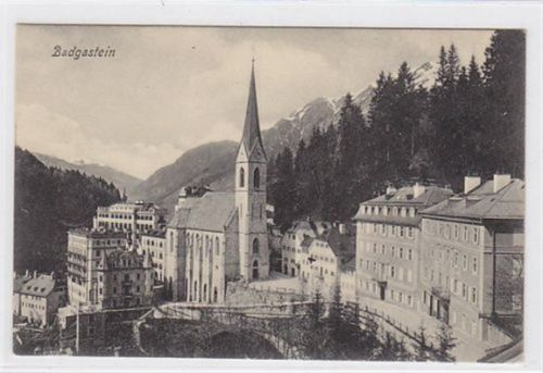 AK von Bad Gastein. Teilansicht mit Kirche. Ungelaufen. Gute Erhaltung.
