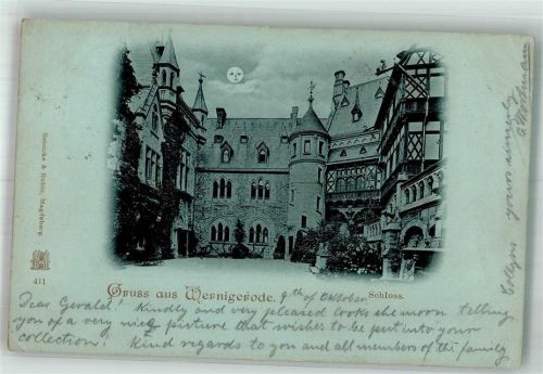 Wernigerode 1899 Schloss Wernigerode Burghof Verlag Reinicke & Rubin 411