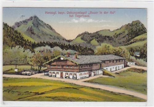 Herzogl. bayr. Oekonomiegut Bauer in der Au bei Tegernsee gelaufen am 30. Juni 1912. Gute Erhaltung.
