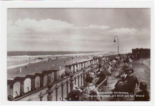Norderney Norderney, Strandpromenade mit Blick auf den Strand ungelaufen Gute Erhaltung.