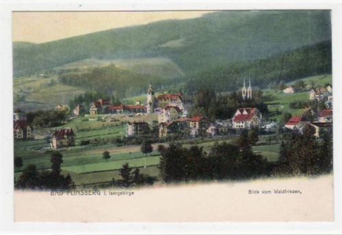 Bad Flinsberg Bad Flinsberg / Swieradów-Zdrój, Kreis Löwenberg / Lwówek Slaski, Blick v. Waldfrieden. ungelaufen um 1900 Gute Erhaltung.