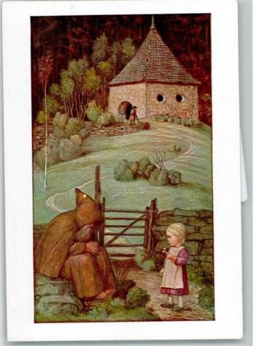 Der Einsiedler und das Kind Christliche Kunst AK